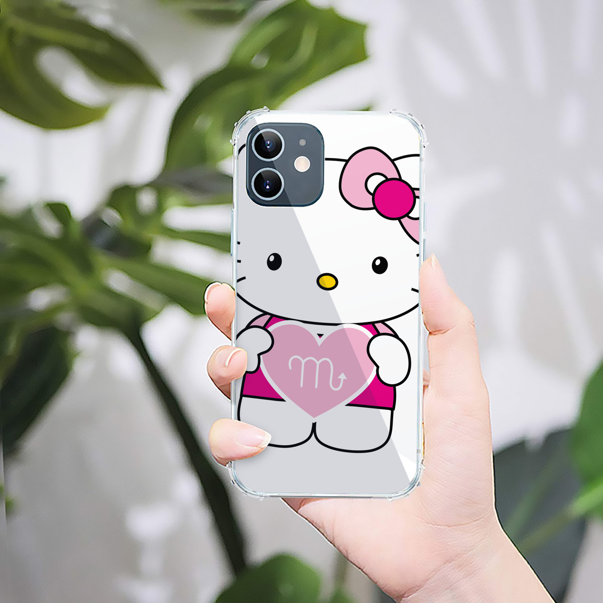 （画像用） Hello Kitty ハローキティ 【iPhone 12シリーズ対応】透明スマホケース（クリアソフトケース）